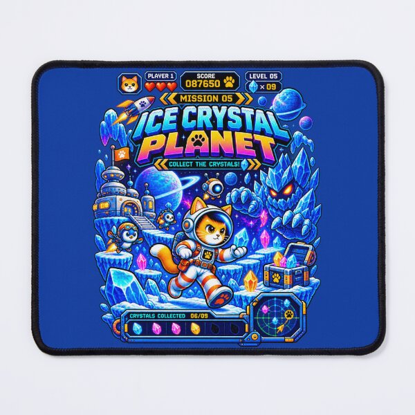 Item preview, Cat Astronaut Mission 05 – Ice Crystal Planet designed and sold by BYVOK.