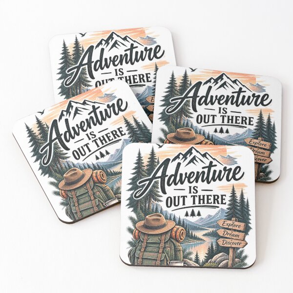 Item preview, Adventure Is Out There Hiking Mountains designed and sold by JANAWIYSTUDIO.