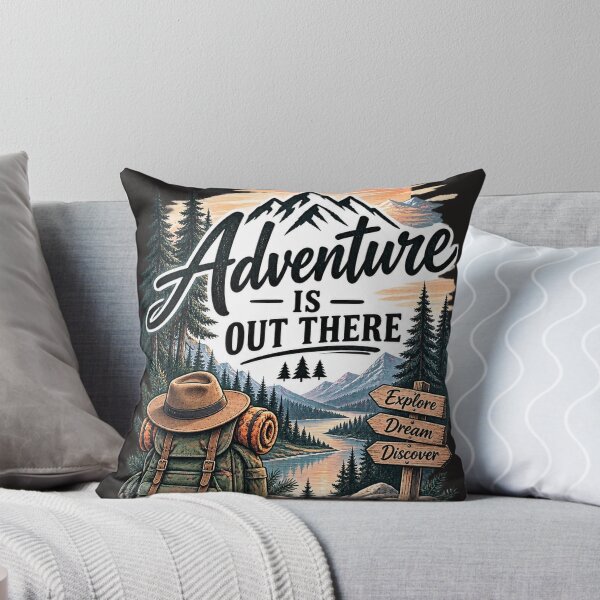 Item preview, Adventure Is Out There Hiking Mountains designed and sold by JANAWIYSTUDIO.