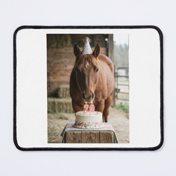 Item preview, Horse 20th birthday cute adorable cake party baby kawaii designed and sold by CheeseBlueprint.