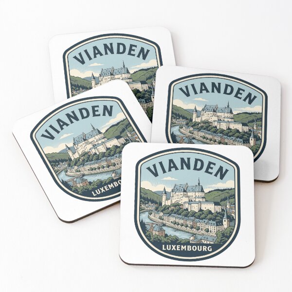 Item preview, Vintage Vianden Castle Luxembourg Retro Travel Badge designed and sold by k3rstman1.