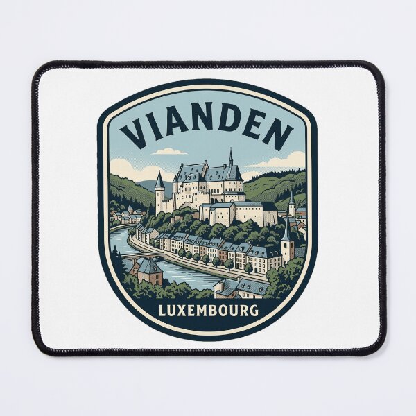 Item preview, Vintage Vianden Castle Luxembourg Retro Travel Badge designed and sold by k3rstman1.