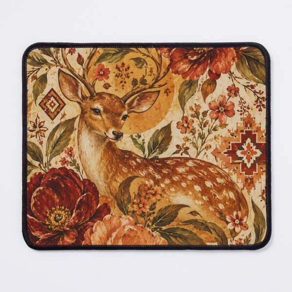 Item preview, Persian Garden Deer – Oriental Floral Stag Art Print – Vintage Botanical Luxury Wall Decor designed and sold by @SHINTOSARTSTORE.