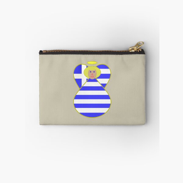 Item preview, Greek Flag Blonde Angel Gift designed and sold by AuntieShoe.