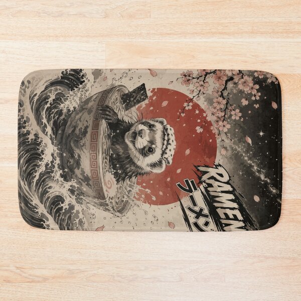 Item preview, Ferret Bath Ramen Sumie Japanese Vintage designed and sold by TomFrontierArt.