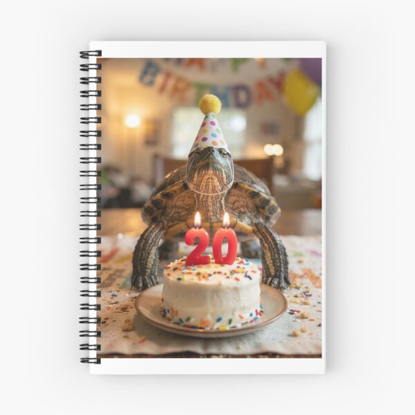 Item preview, Turtle 20th birthday cute adorable cake party baby kawaii designed and sold by CheeseBlueprint.