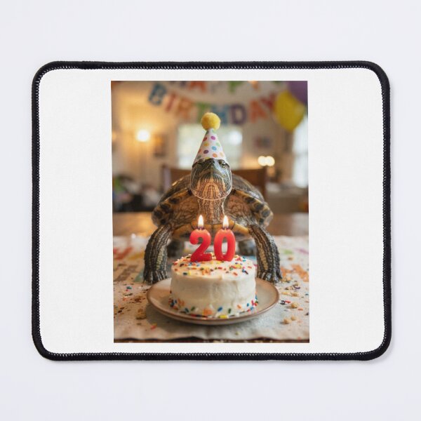 Item preview, Turtle 20th birthday cute adorable cake party baby kawaii designed and sold by CheeseBlueprint.