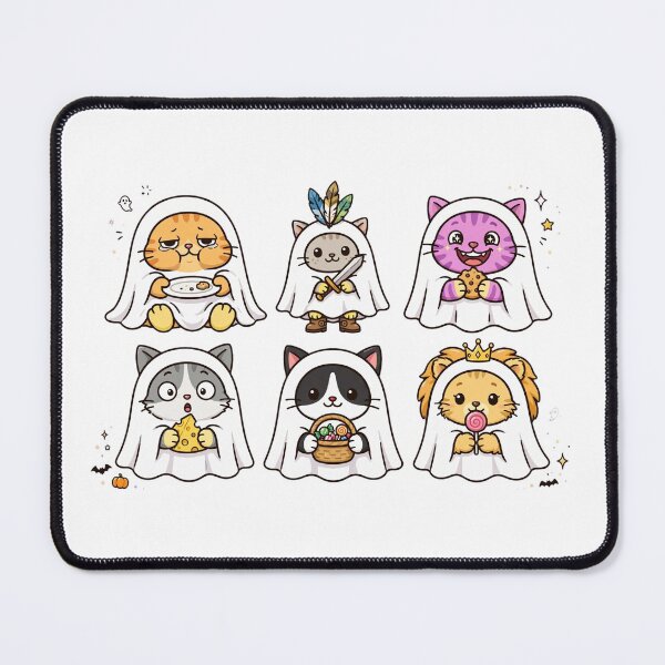 Item preview, Ghostly Cats Halloween Set - Six Kawaii Ghost Costume Cats Trick or Treat Funny Collection designed and sold by Ghostlycats2026.