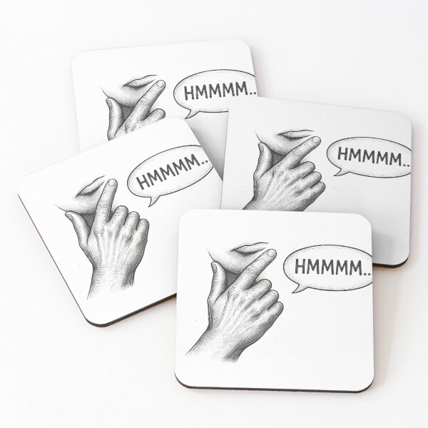 Item preview, Hmmm Meme Hand Gesture Funny Thinking Reaction Confused Meme Humor T-Shirt designed and sold by pawsome purrfect.