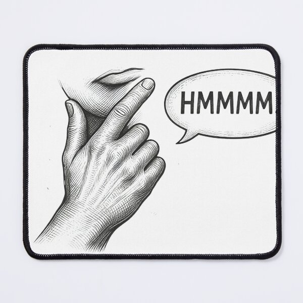 Item preview, Hmmm Meme Hand Gesture Funny Thinking Reaction Confused Meme Humor T-Shirt designed and sold by pawsome purrfect.
