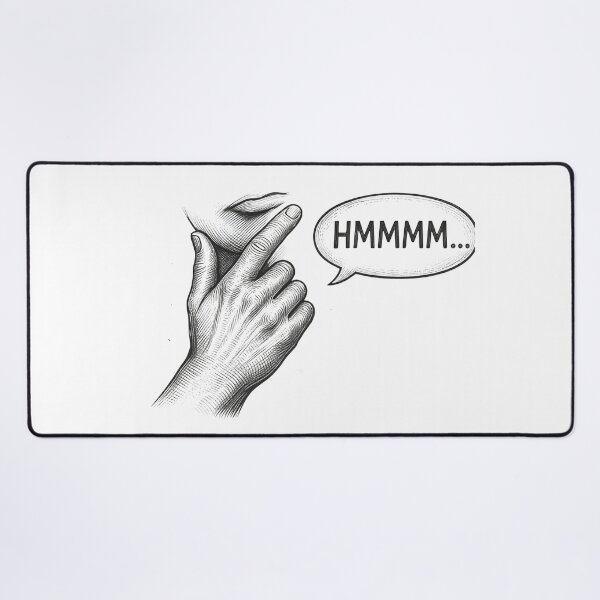 Item preview, Hmmm Meme Hand Gesture Funny Thinking Reaction Confused Meme Humor T-Shirt designed and sold by pawsome purrfect.