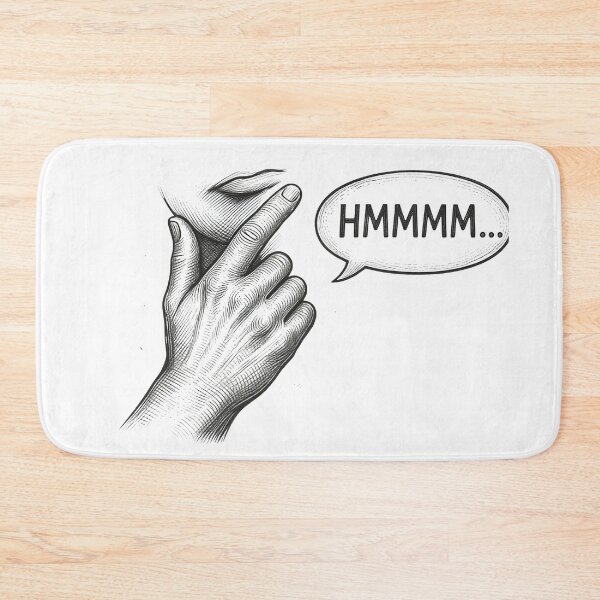 Item preview, Hmmm Meme Hand Gesture Funny Thinking Reaction Confused Meme Humor T-Shirt designed and sold by pawsome purrfect.