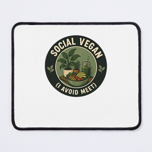 Item preview, Social Vegan (I Avoid Meet) Plant Based Diet Humor designed and sold by JonesFlora2025.