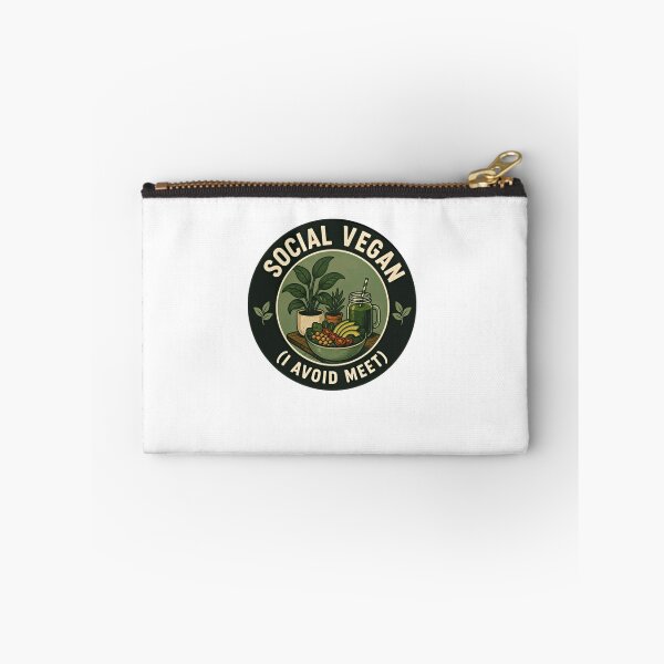 Item preview, Social Vegan (I Avoid Meet) Plant Based Diet Humor designed and sold by JonesFlora2025.