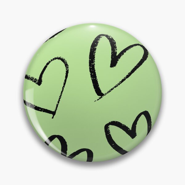 Item preview, Green Heart Doodle Hand Drawn Pattern designed and sold by jianina-alondra.