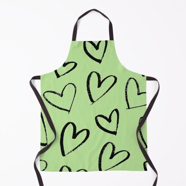 Item preview, Green Heart Doodle Hand Drawn Pattern designed and sold by jianina-alondra.
