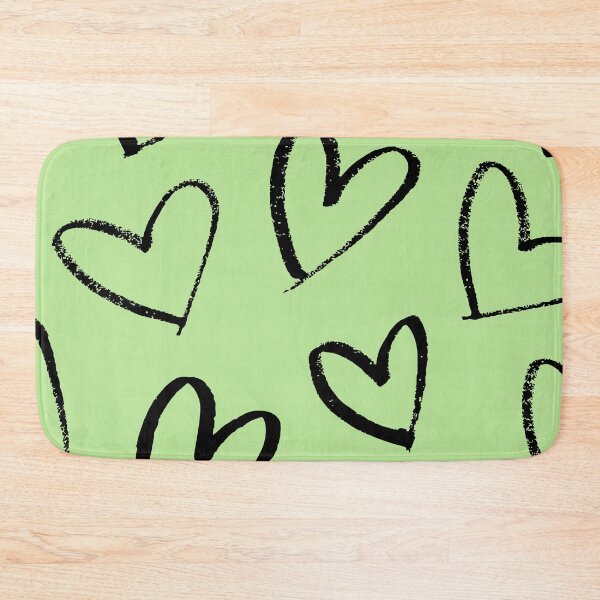 Item preview, Green Heart Doodle Hand Drawn Pattern designed and sold by jianina-alondra.