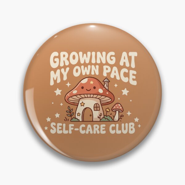 Item preview, Growing At My Own Pace Self Care Club Mushroom House designed and sold by Amir Faysal.