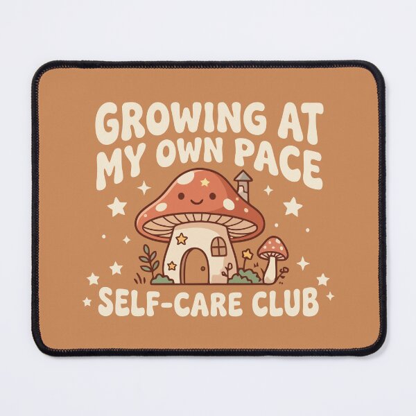 Item preview, Growing At My Own Pace Self Care Club Mushroom House designed and sold by Amir Faysal.
