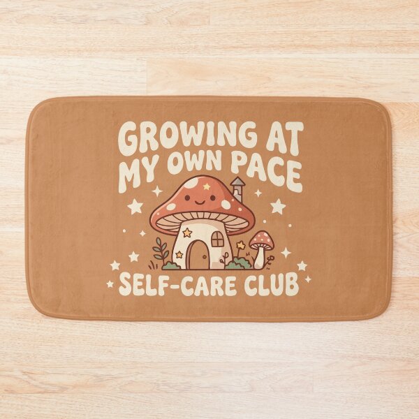 Item preview, Growing At My Own Pace Self Care Club Mushroom House designed and sold by Amir Faysal.