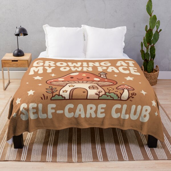 Item preview, Growing At My Own Pace Self Care Club Mushroom House designed and sold by Amir Faysal.