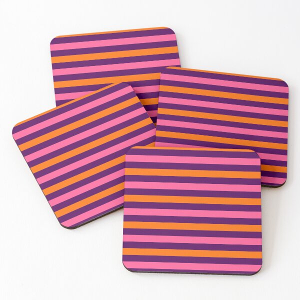 Item preview, Orange And Pink Stripes Design Purple  designed and sold by PatternTitan.