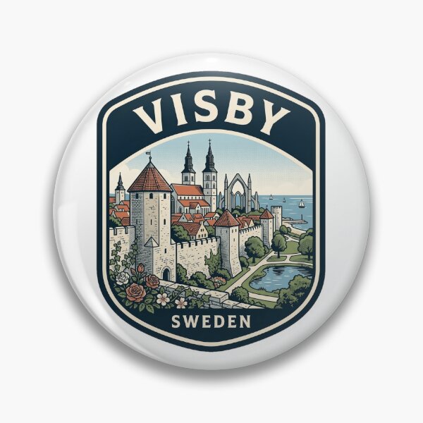 Item preview, Visby Sweden Medieval City Gotland Travel Badge designed and sold by k3rstman1.