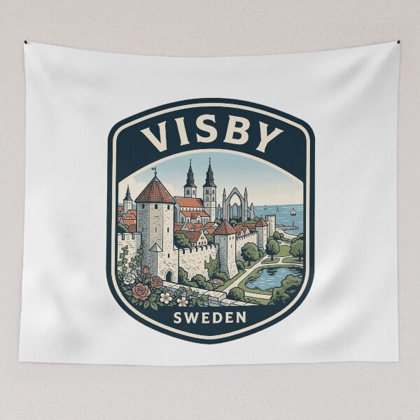 Item preview, Visby Sweden Medieval City Gotland Travel Badge designed and sold by k3rstman1.