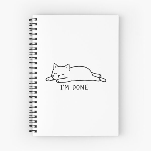 Item preview, I'm Done Sleeping Cat Funny Lazy Kitten Line Art Graphic designed and sold by The Upside Down.