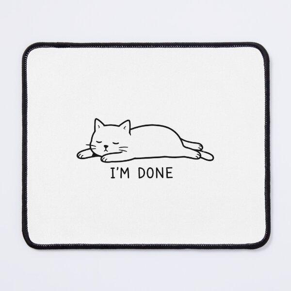 Item preview, I'm Done Sleeping Cat Funny Lazy Kitten Line Art Graphic designed and sold by The Upside Down.