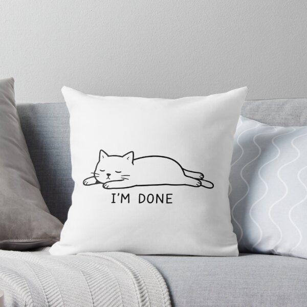 Item preview, I'm Done Sleeping Cat Funny Lazy Kitten Line Art Graphic designed and sold by The Upside Down.