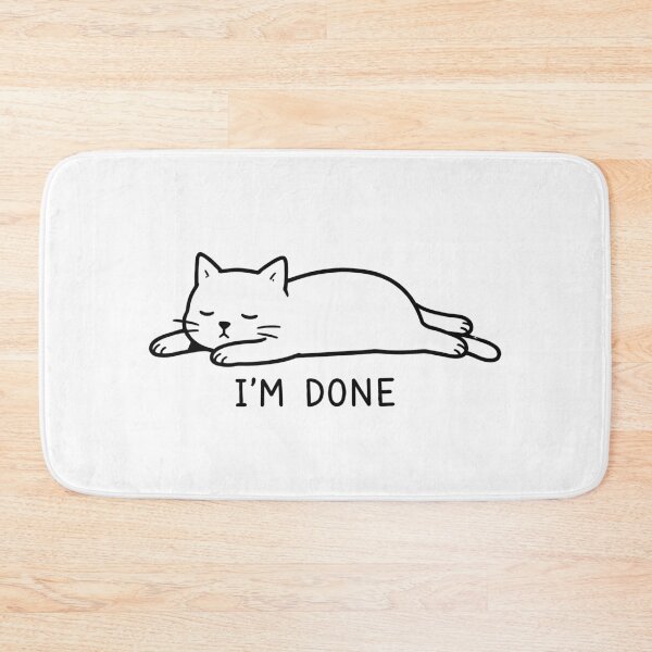 Item preview, I'm Done Sleeping Cat Funny Lazy Kitten Line Art Graphic designed and sold by The Upside Down.