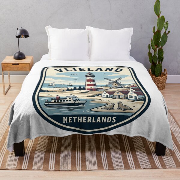 Item preview, Vintage Vlieland Netherlands Coastal Travel Badge designed and sold by k3rstman1.