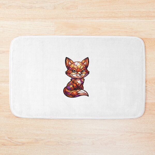 Item preview, Stained Glass Fox Sticker | Cute Mosaic Fox Art | Geometric Chibi Fox Design | Purple Blue Fox Gift designed and sold by Pawfect Prints.