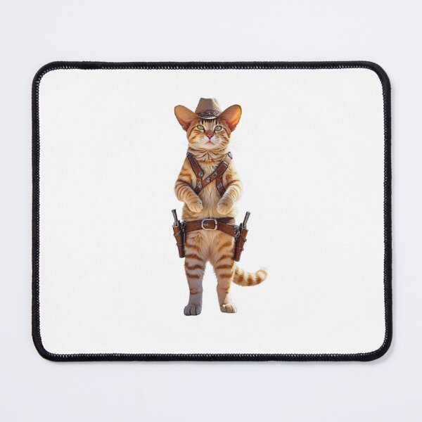 Item preview, Cowboy Cat Orange Bengal - Funny Wild West Halloween Kitten with Hat and Gun Belt designed and sold by Ghostlycats2026.