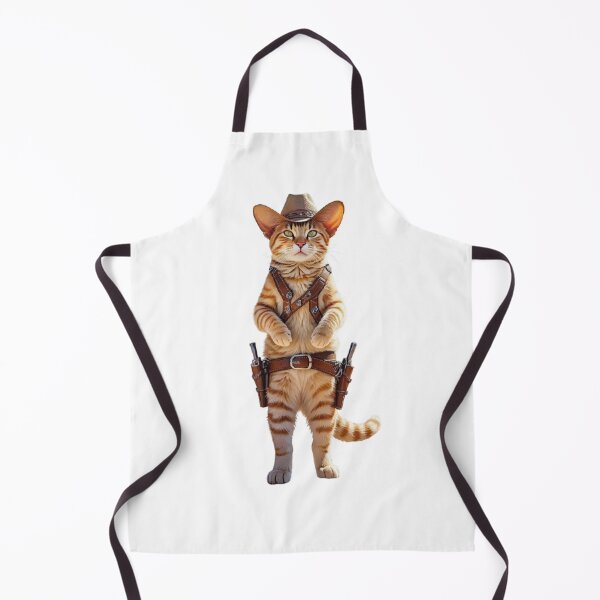 Item preview, Cowboy Cat Orange Bengal - Funny Wild West Halloween Kitten with Hat and Gun Belt designed and sold by Ghostlycats2026.