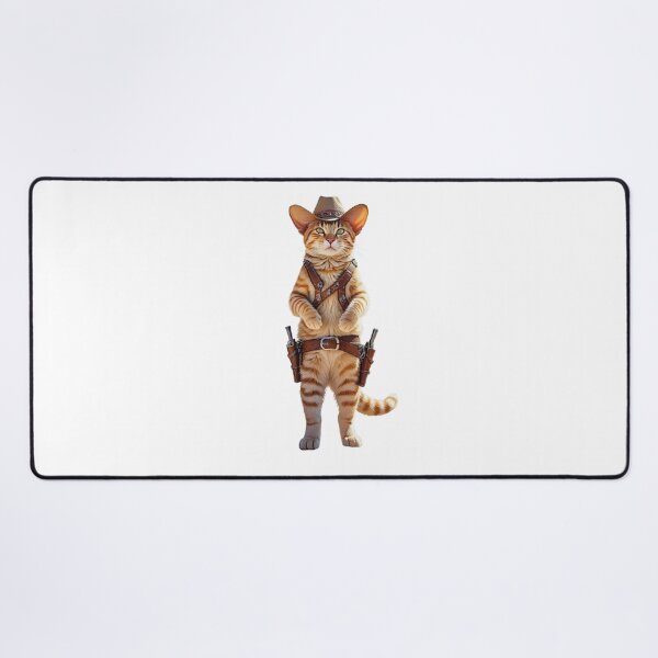 Item preview, Cowboy Cat Orange Bengal - Funny Wild West Halloween Kitten with Hat and Gun Belt designed and sold by Ghostlycats2026.