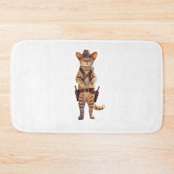 Item preview, Cowboy Cat Orange Bengal - Funny Wild West Halloween Kitten with Hat and Gun Belt designed and sold by Ghostlycats2026.