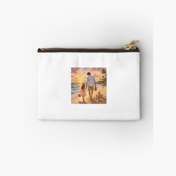 Item preview, Daddy and Daughter at the Beach – Sweet Sunset Family Watercolor designed and sold by NestDesigns01.