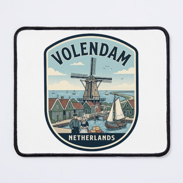 Item preview, Vintage Volendam Netherlands Dutch Windmill Travel Badge designed and sold by k3rstman1.