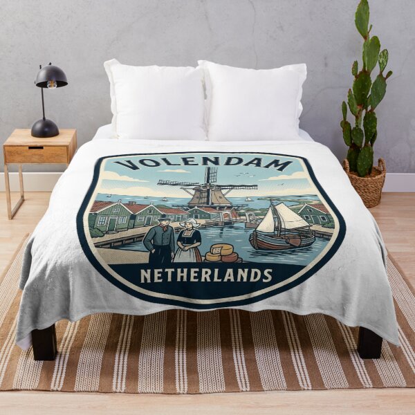 Item preview, Vintage Volendam Netherlands Dutch Windmill Travel Badge designed and sold by k3rstman1.