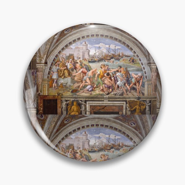 Item preview, The Battle of Ostia Renaissance Fresco designed and sold by artofuniverse.
