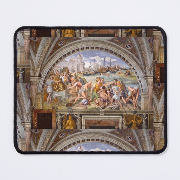 Item preview, The Battle of Ostia Renaissance Fresco designed and sold by artofuniverse.