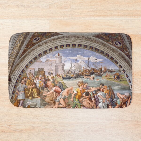 Item preview, The Battle of Ostia Renaissance Fresco designed and sold by artofuniverse.