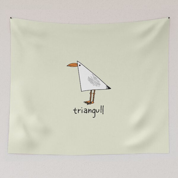 Item preview, Triangull Triangle Seagull Bird Pun Funny Geometric Sea Gull Cute Animal Wordplay Clever Math Joke designed and sold by modoodles357.