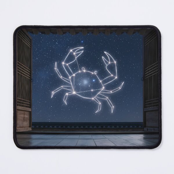 Item preview, Cancer Constellation over a Traditional Hanok: Celestial Embrace of Starlight | Fine Art Print designed and sold by SOOstudio73.