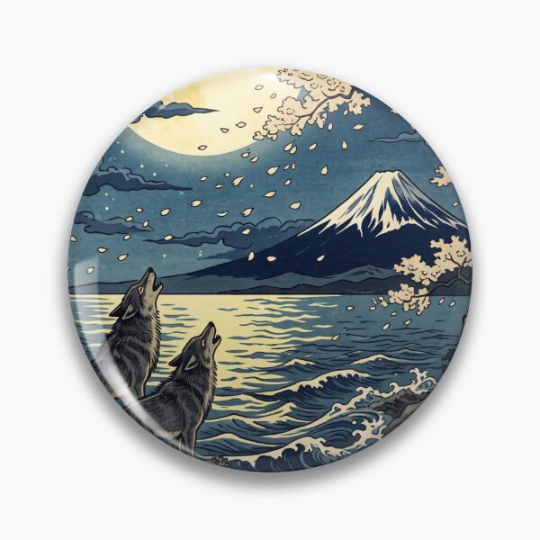 Item preview, XVIII The Moon Tarot Card Japanese Art designed and sold by Ada’s Mystic Atelier .