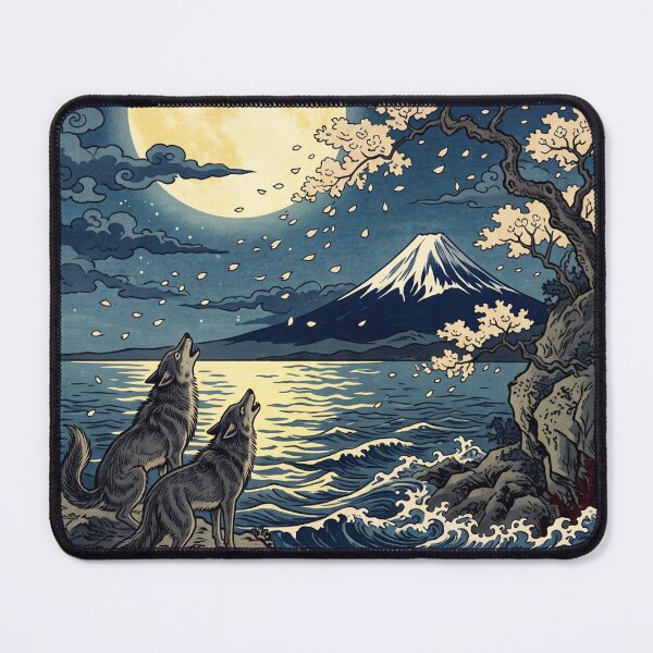 Item preview, XVIII The Moon Tarot Card Japanese Art designed and sold by Ada’s Mystic Atelier .