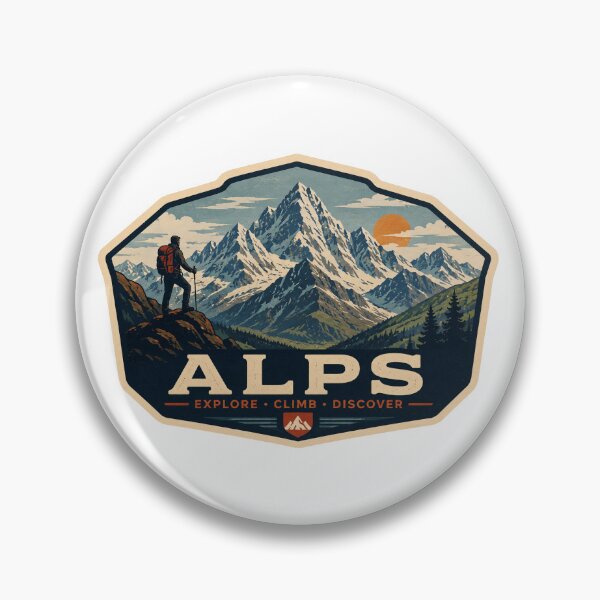 Item preview, The Alps Mountains Graphic designed and sold by FanFueledStickers.