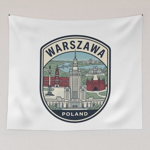 Item preview, Warszawa Poland Vintage Travel Badge designed and sold by k3rstman1.